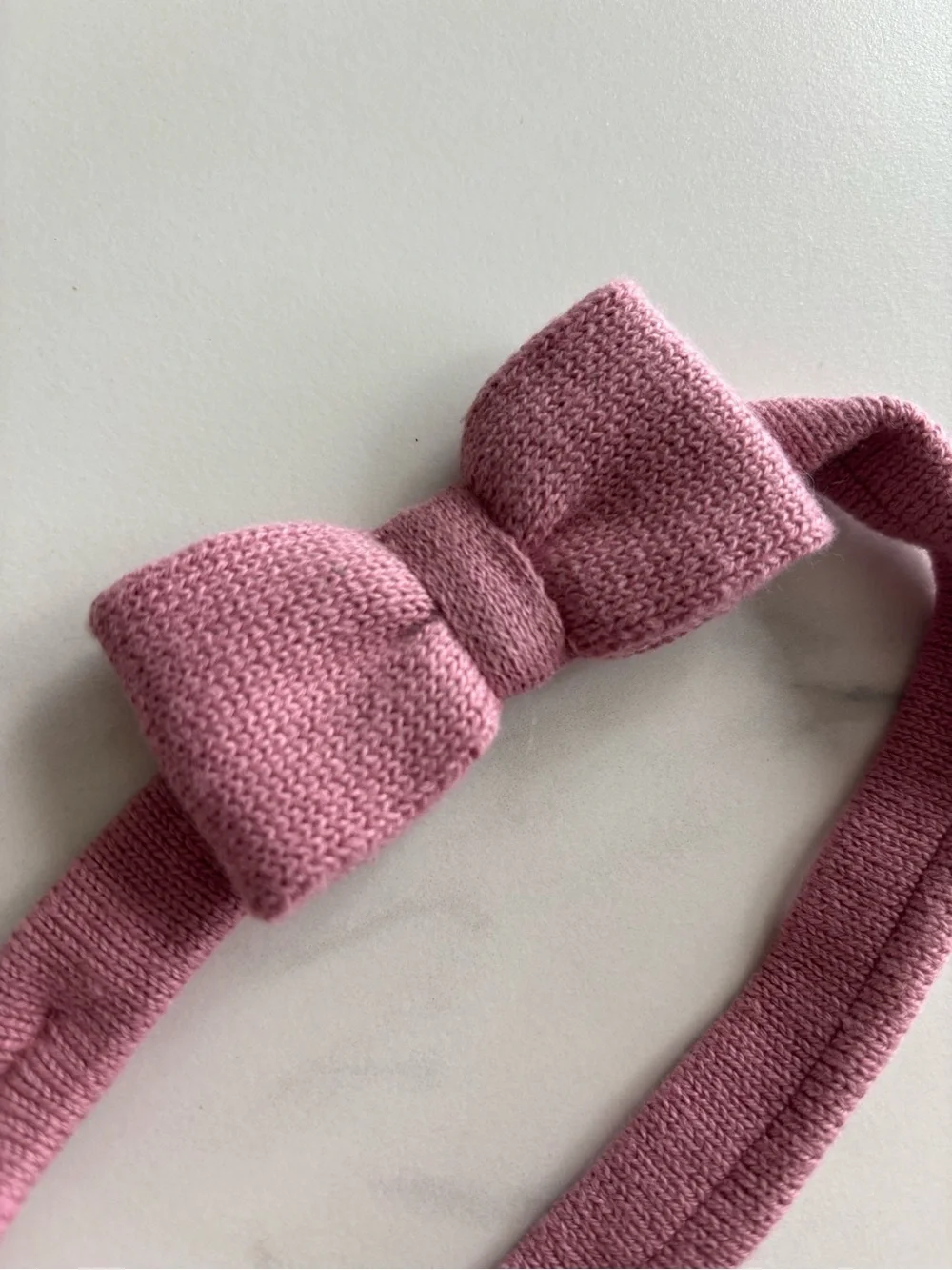 Janie and Jack Pink Knit Bow Headband